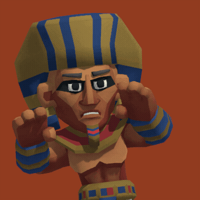 Cartoon Character With Blue And Yellow Striped Hat GIF