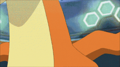 Cartoon Character With Blue Background And Hexagons GIF