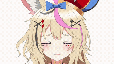 Cartoon Character With Blue Bow Close Up GIF