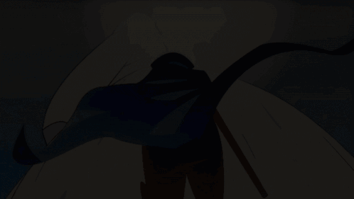 Cartoon Character With Blue Cape Covering Head GIF
