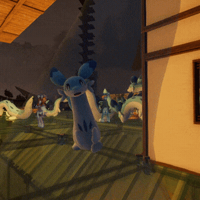 Cartoon Character With Blue Ears In Grass GIF