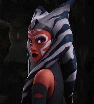 Cartoon Character With Blue Eyes And Zebra Print Headband GIF
