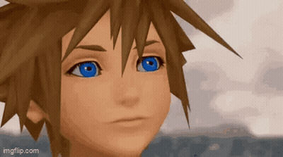 Cartoon Character With Blue Eyes Close Up GIF