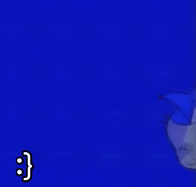 Cartoon Character With Blue Hair And Black Tail GIF