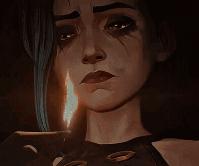 Cartoon Character With Blue Hair And Red Eyes GIF