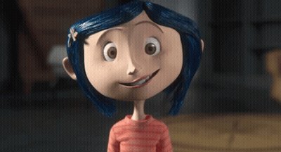 Cartoon Character With Blue Hair And Red Shirt GIF