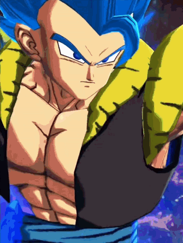 Cartoon Character With Blue Hair And Yellow Clothes GIF