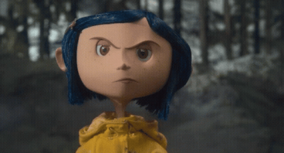 Cartoon Character With Blue Hair And Yellow Coat Angry GIF