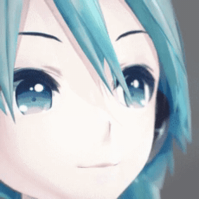 Cartoon Character With Blue Hair Close Up GIF