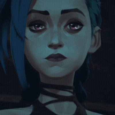 Cartoon Character With Blue Hair Close Up GIF