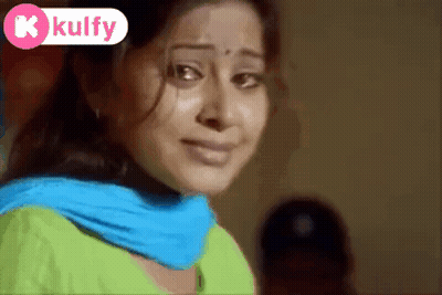 Cartoon Character With Blue Hair Crying Eyes Closed GIF