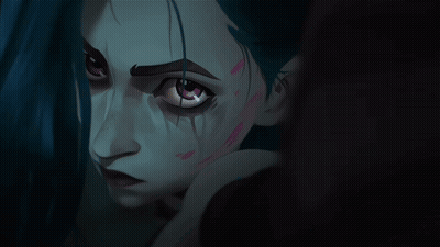 Cartoon Character With Blue Hair GIF