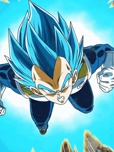 Cartoon Character With Blue Hair Flying GIF