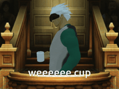 Cartoon Character With Blue Hair Lying On Ground GIF