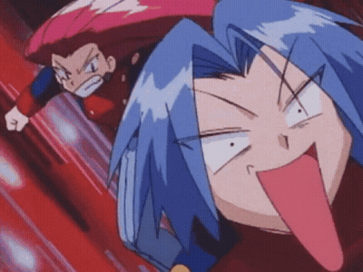 Cartoon Character With Blue Hair Making Funny Face GIF