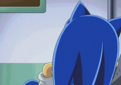 Cartoon Character With Blue Hair Watching TV GIF