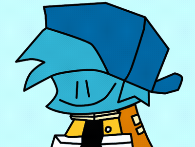 Cartoon Character With Blue Hat And Yellow Jacket GIF