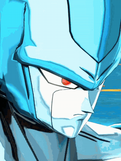 Cartoon Character With Blue Helmet Close Up GIF