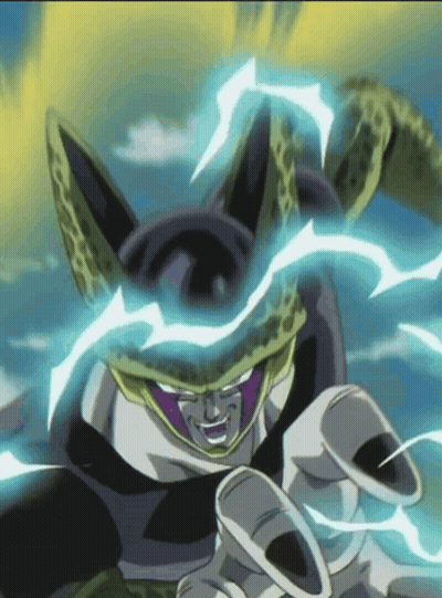 Cartoon Character With Blue Lightning Bolt GIF