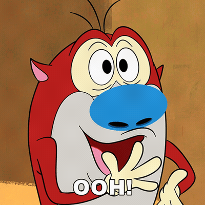Cartoon Character With Blue Nose Says Ooh GIF