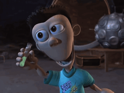 Cartoon Character With Blue Shirt And Big Eyes GIF
