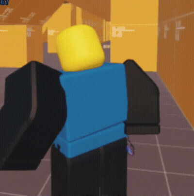 Cartoon Character With Blue Shirt And Yellow Head GIF