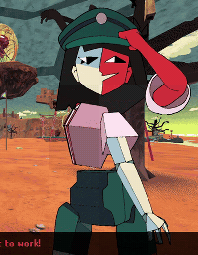 Cartoon Character With Book Saying I'm To Work GIF