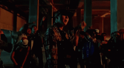 Cartoon Character With Boombox On Head And Cane GIF