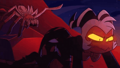 Cartoon Character With Bow Tie And Spider GIF