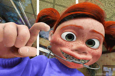Cartoon Character With Braces Giving Thumbs Up GIF