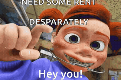 Cartoon Character With Braces Saying Hey You GIF