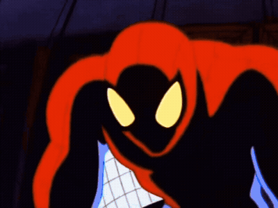 Cartoon Character With Bright Yellow Eyes GIF