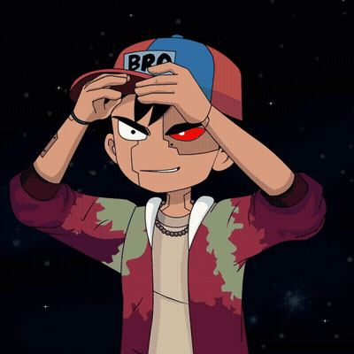 Cartoon Character With Bro Hat GIF