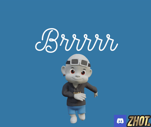 Cartoon Character With Brrrr GIF