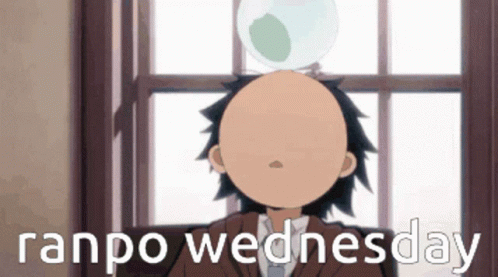 Cartoon Character With Bubble Ranpo Wednesday GIF