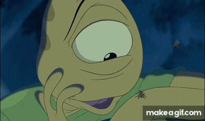 Cartoon Character With Bug Saying Make A GIF