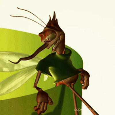 Cartoon Character With Bug Saying Make A Gif.com GIF