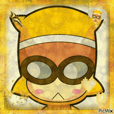 Cartoon Character With Butterfly On Head Picmix GIF