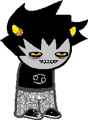 Cartoon Character With Cancer Sign On Black Shirt Sticker