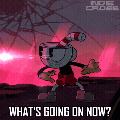 Cartoon Character With Candy Cane Saying What's Going On Now GIF