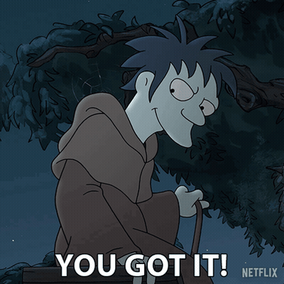 Cartoon Character With Cane Saying You Got It