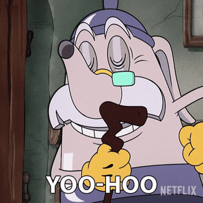 Cartoon Character With Cane Yoo-Hoo Netflix GIF