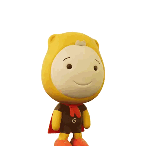 Cartoon Character With Cape Well Done Sticker