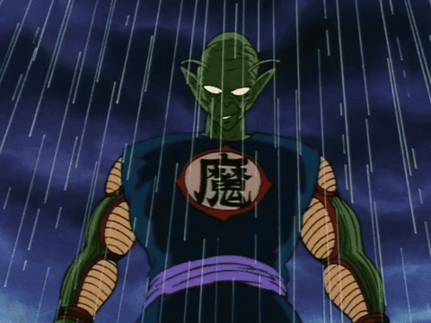 Cartoon Character With Chinese Writing In Rain GIF