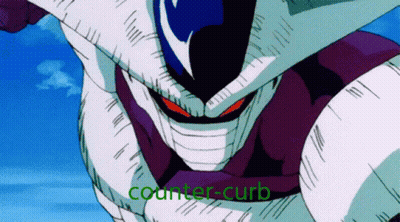 Cartoon Character With Counter-Curb Text GIF