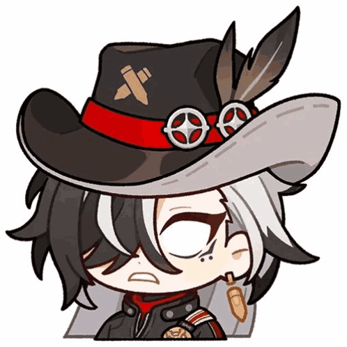 Cartoon Character With Cowboy Hat And Feathers GIF