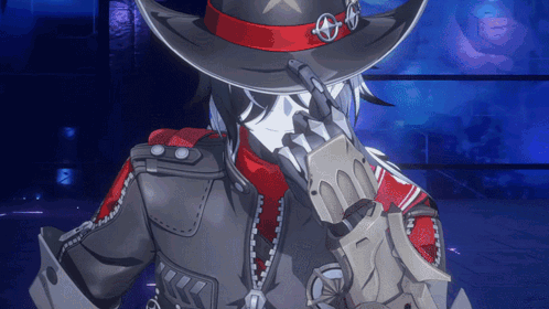 Cartoon Character With Cowboy Hat And Gun GIF