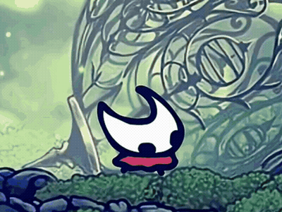 Cartoon Character With Crescent Moon In Forest GIF