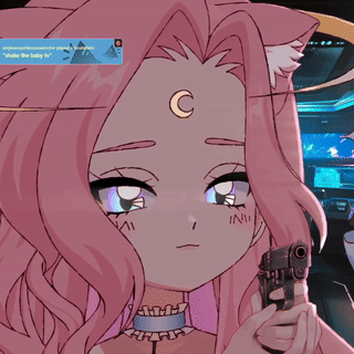Cartoon Character With Crescent Moon On Forehead GIF