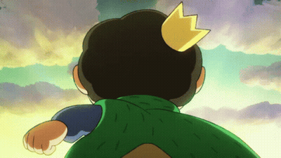 Cartoon Character With Crown And Green Cape GIF